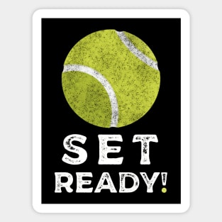 Set Ready Tennis Magnet